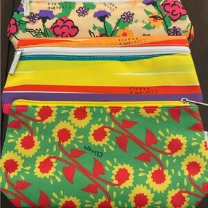 Clinique x Donald Pilner Makeup bags NWOT Bundle of 3